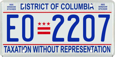 DC license plate EO2207