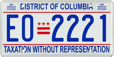 DC license plate EO2221