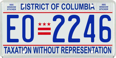 DC license plate EO2246
