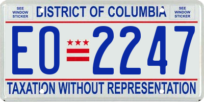 DC license plate EO2247