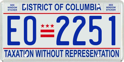 DC license plate EO2251