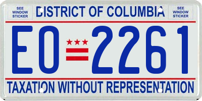 DC license plate EO2261