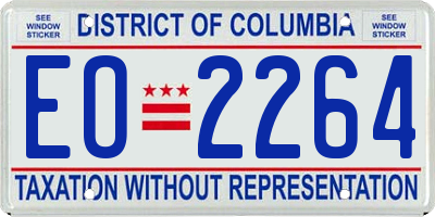 DC license plate EO2264