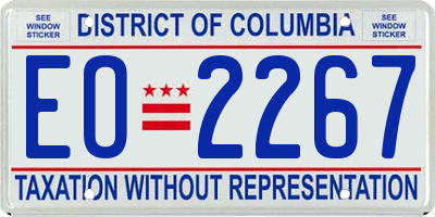 DC license plate EO2267