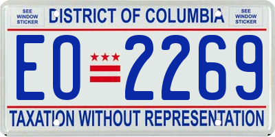 DC license plate EO2269