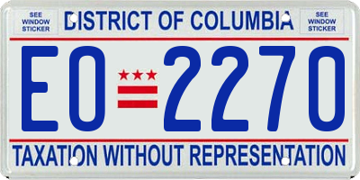 DC license plate EO2270