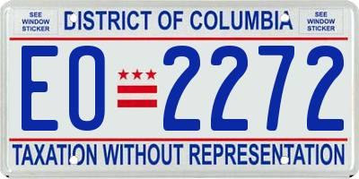 DC license plate EO2272