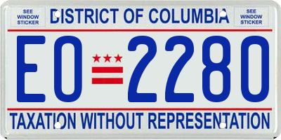 DC license plate EO2280