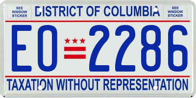 DC license plate EO2286