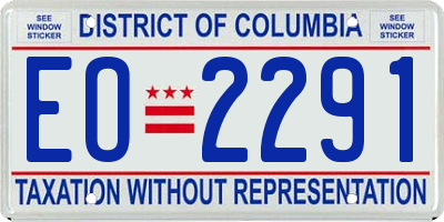 DC license plate EO2291