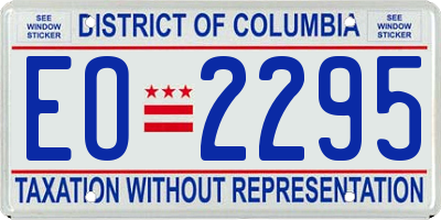 DC license plate EO2295