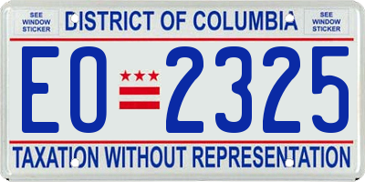 DC license plate EO2325