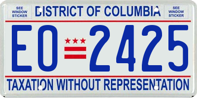 DC license plate EO2425