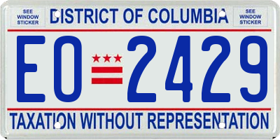 DC license plate EO2429