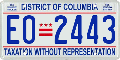 DC license plate EO2443