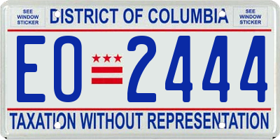 DC license plate EO2444