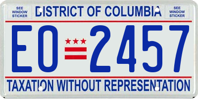 DC license plate EO2457