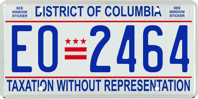 DC license plate EO2464