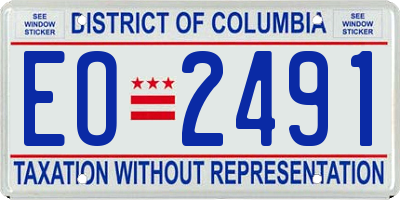 DC license plate EO2491