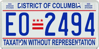 DC license plate EO2494