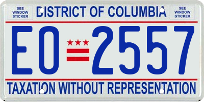 DC license plate EO2557