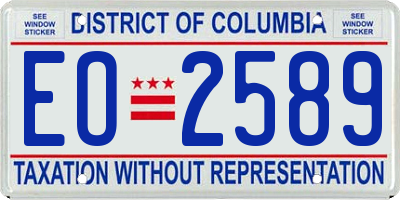 DC license plate EO2589