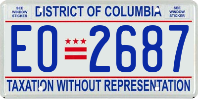 DC license plate EO2687