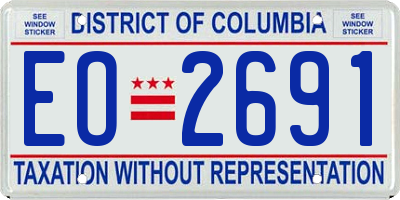 DC license plate EO2691