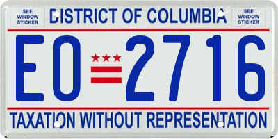 DC license plate EO2716
