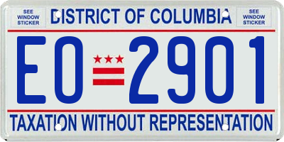 DC license plate EO2901