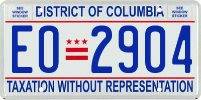 DC license plate EO2904