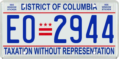 DC license plate EO2944