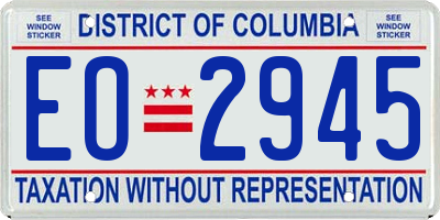 DC license plate EO2945