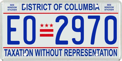 DC license plate EO2970