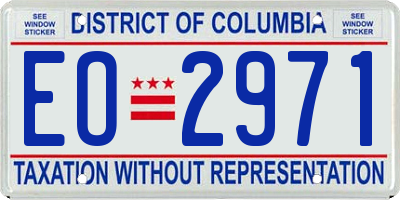 DC license plate EO2971