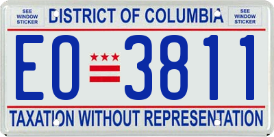 DC license plate EO3811