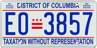 DC license plate EO3857