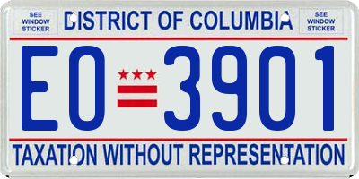 DC license plate EO3901