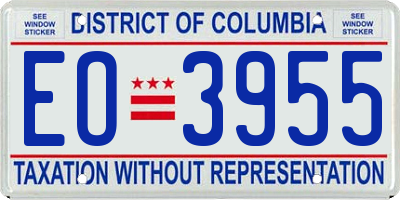 DC license plate EO3955