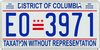 DC license plate EO3971