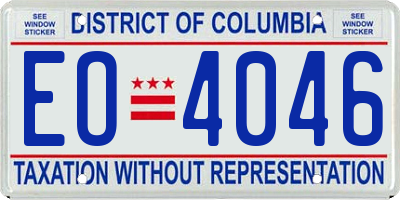 DC license plate EO4046