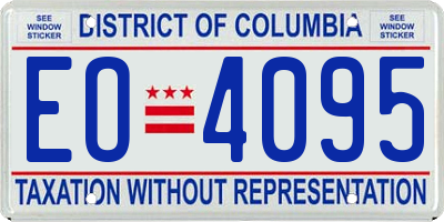 DC license plate EO4095