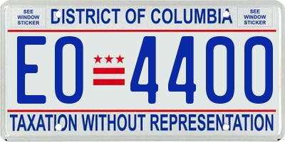 DC license plate EO4400