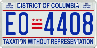 DC license plate EO4408