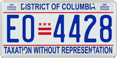 DC license plate EO4428
