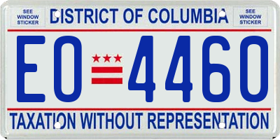 DC license plate EO4460