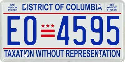 DC license plate EO4595