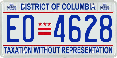 DC license plate EO4628