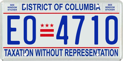 DC license plate EO4710