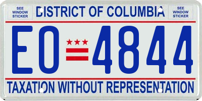 DC license plate EO4844